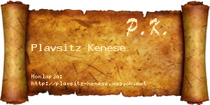 Plavsitz Kenese névjegykártya